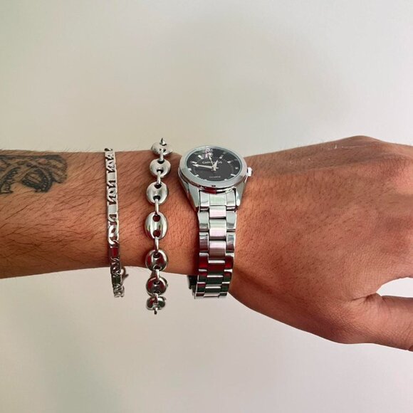 y2k vintage style round stainless steel quartz luxury watch - Picture 7 of 8